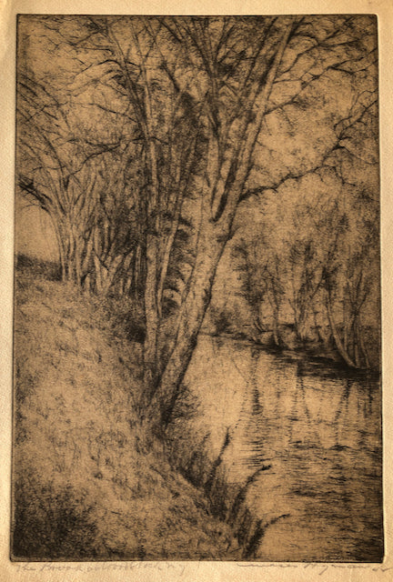 The Brook, Woodstock NY  by Moses Hyman, Amer., (1870-1956)